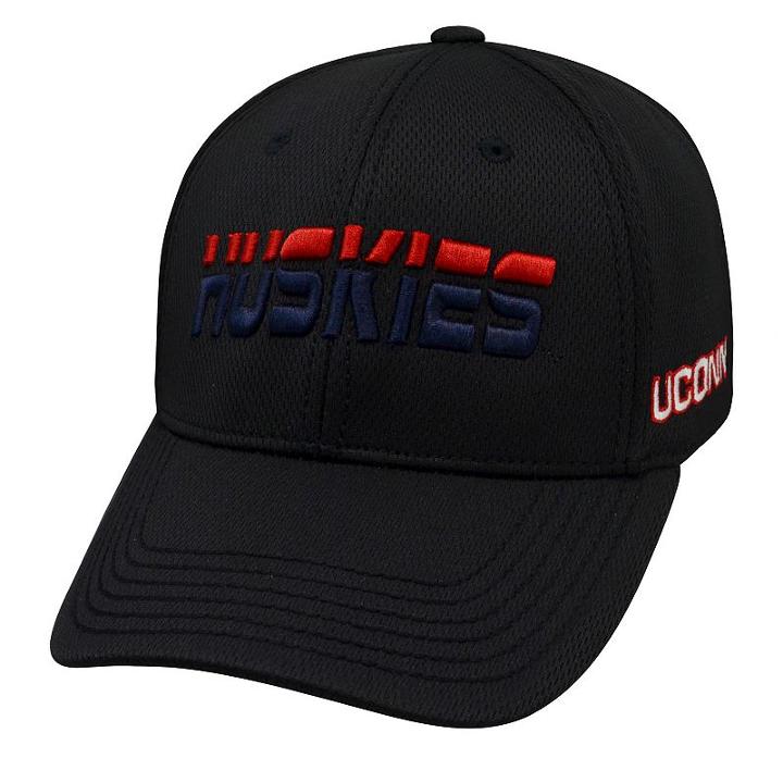 Top Of The World, Adult Uconn Huskies Vigor One-fit Cap, Black