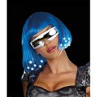 Intergalactic Light-up Wig - Adult, Women's, Blue