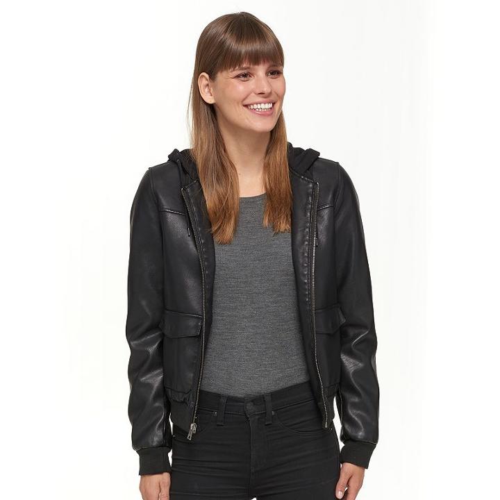 Women's Levi's Bomber Jacket With Quilted Lining, Size: Xl, Black