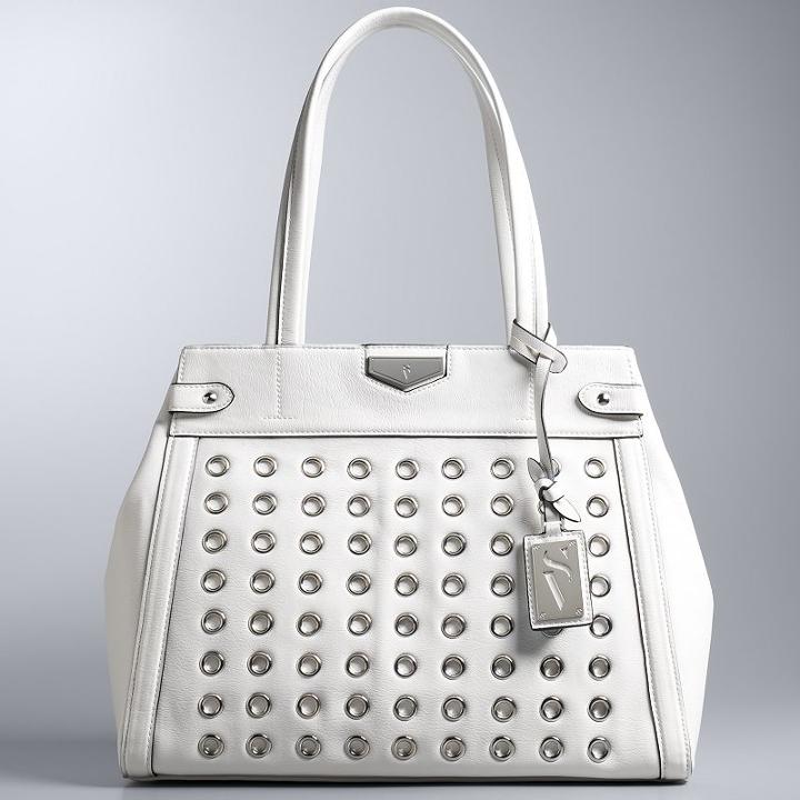Simply Vera Vera Wang Baymar Grommet Tote, Women's, White