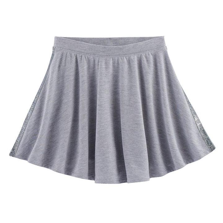 Girls 7-16 & Plus Size So&reg; French Terry Space-dyed Circle Skirt, Size: S/7-8, Med Grey