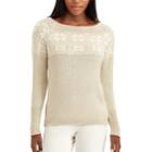 Women's Chaps Snowflake Fairisle Sweater, Size: Xl, Gold