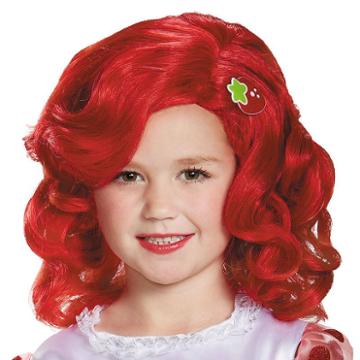 Kids Strawberry Shortcake Deluxe Costume Wig, Girl's, Red