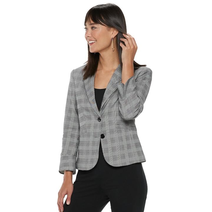 Women's Elle&trade; Tulip-sleeve Blazer, Size: Large, White