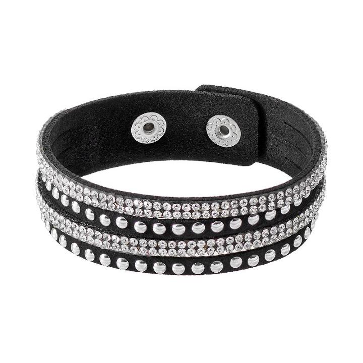 Mudd&reg; Studded Faux Suede Slash Bracelet, Teens, Black