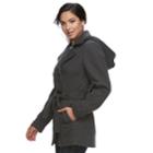Women's D.e.t.a.i.l.s Hooded Double-breasted Fleece Jacket, Size: Xl, Grey (charcoal)