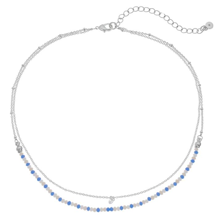 Lc Lauren Conrad Beaded Layered Necklace, Women's, Blue