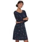Women's Apt. 9&reg; Pleated Fit & Flare Dress, Size: Large, Blue