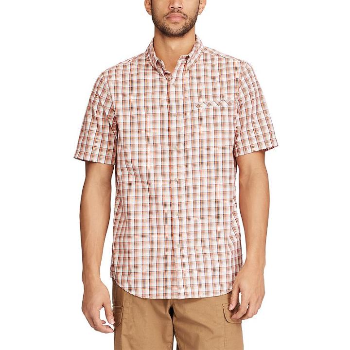 Men's Chaps Classic-fit Outdoor Performance Button-down Shirt, Size: Small, Orange