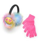 Girls 4-16 So&reg; Emoji Earmuffs & Gloves Set, Multi Co