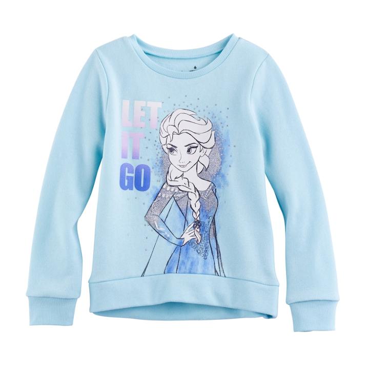 Disney's Frozen Girls 4-10 Elsa Let It Go High-low Fleece Pullover By Jumping Beans&reg;, Size: 8, Turquoise/blue (turq/aqua)