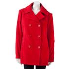 Plus Size Excelled Solid Peacoat, Women's, Size: 1xl, Red