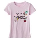 Girls 7-16 Why Be Normal Graphic Tee, Girl's, Size: Large, Lt Purple