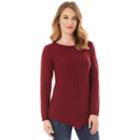 Women's Apt. 9&reg; Mitered Crewneck Sweater, Size: Xl, Dark Red