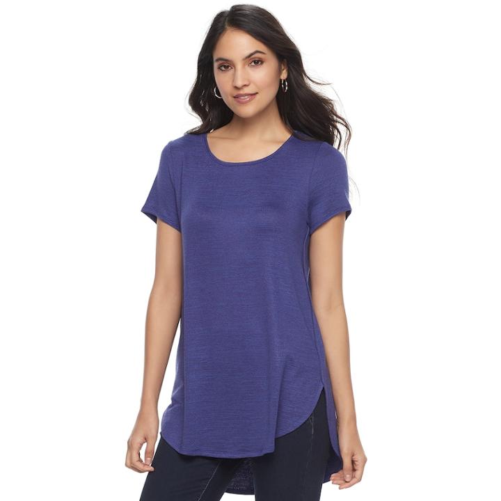 Women's Apt. 9&reg; High-low Tunic, Size: Small, Drk Purple