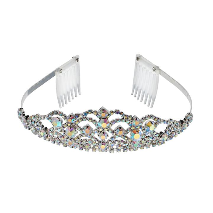 Simulated Crystal Tiara, Women's, Silver