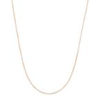 14k Rose Gold-plated Silver Adjustable Box Chain Necklace - 22 In, Women's, Size: 22, Pink