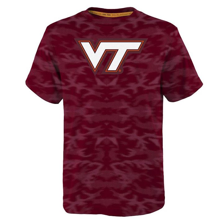 Boys 4-7 Virginia Tech Hokies Vector Dri-tek Tee, Size: M 5-6, Dark Red