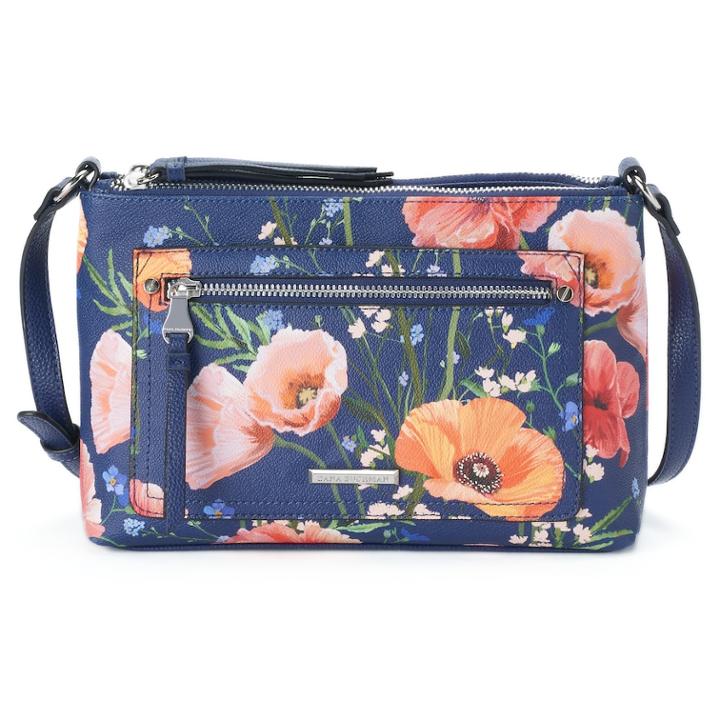 Dana Buchman Curlew Double Entry Crossbody Bag, Women's, Blue (navy)