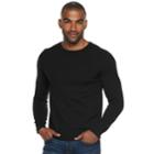 Men's Marc Anthony Slim-fit Tuck-stitch Crewneck Sweater, Size: Small, Black