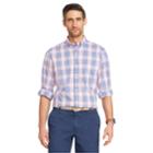 Men's Izod Classic-fit Essential Plaid Woven Button-down Shirt, Size: Medium, Med Pink