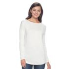 Women's Apt. 9&reg; Lurex Crewneck Tunic Sweater, Size: Xs, Light Grey