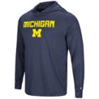 Men's Campus Heritage Michigan Wolverines Hooded Tee, Size: Small, Dark Blue