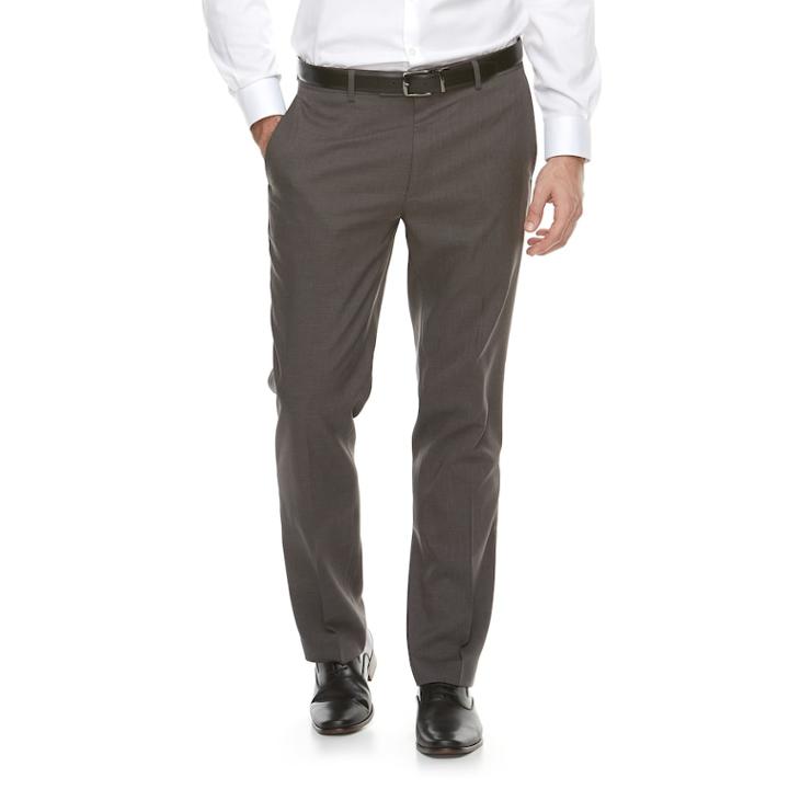 Men's Apt. 9&reg; Slim-fit Premier Flex Dress Pants, Size: 38x29, Med Grey