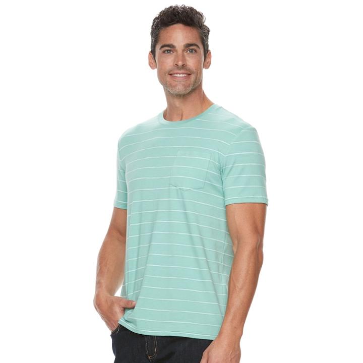 Men's Sonoma Goods For Life&trade; Supersoft Pocket Tee, Size: Xxl, Turquoise/blue (turq/aqua)