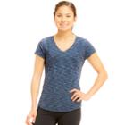 Women's Marika Crunch Space-dyed Tee, Size: Large, Med Blue
