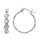 Primrose Sterling Silver Infinity Hoop Earrings, Women's, Grey