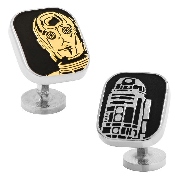 Star Wars R2-d2 & C-3po Cuff Links, Men's, Black