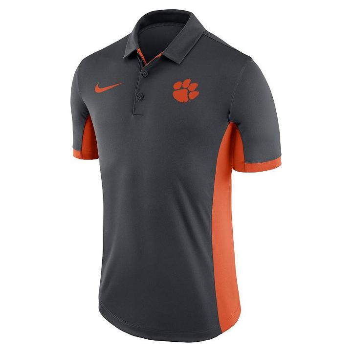 Men's Nike Clemson Tigers Dri-fit Polo, Size: Xxl, Black