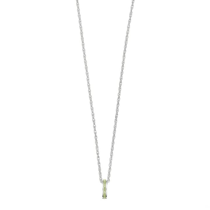Traditions Sterling Silver Channel-set Peridot Birthstone Pendant Necklace, Women's, Size: 18, Green