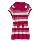 Girls 7-16 It's Our Time Splitneck Striped Sweater Tunic, Girl's, Size: Large, Red Other