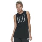 Women's Nike Dry Training Cheer Graphic Tank, Size: Large, Grey (charcoal)