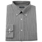 Big & Tall Croft & Barrow&reg; Striped Easy-care Button-down Collar Dress Shirt, Men's, Size: 19 38/9b, Black
