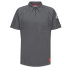 Men's Bulwark Iq Series&trade; Comfort Knit Polo, Size: Medium, Grey