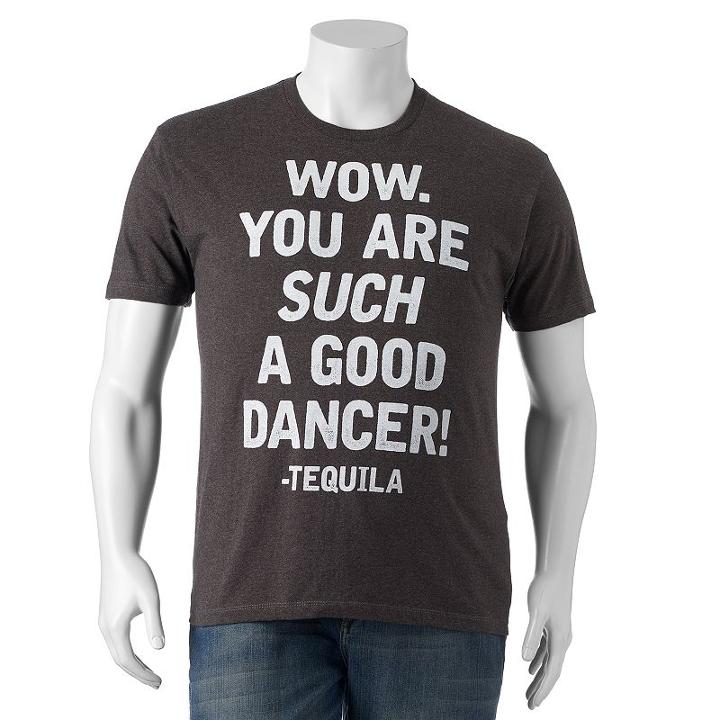 Big & Tall Dancer Tee, Men's, Size: 3xb, Grey (charcoal)
