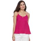 Women's Apt. 9&reg; Keyhole Georgette Cami, Size: Xl, Dark Pink