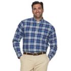 Big & Tall Izod Newport Classic-fit Plaid Oxford Button-down Shirt, Men's, Size: 2xb, Brt Blue