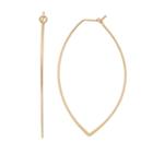 Lc Lauren Conrad Marquise Nickel Free Hoop Earrings, Women's, Gold