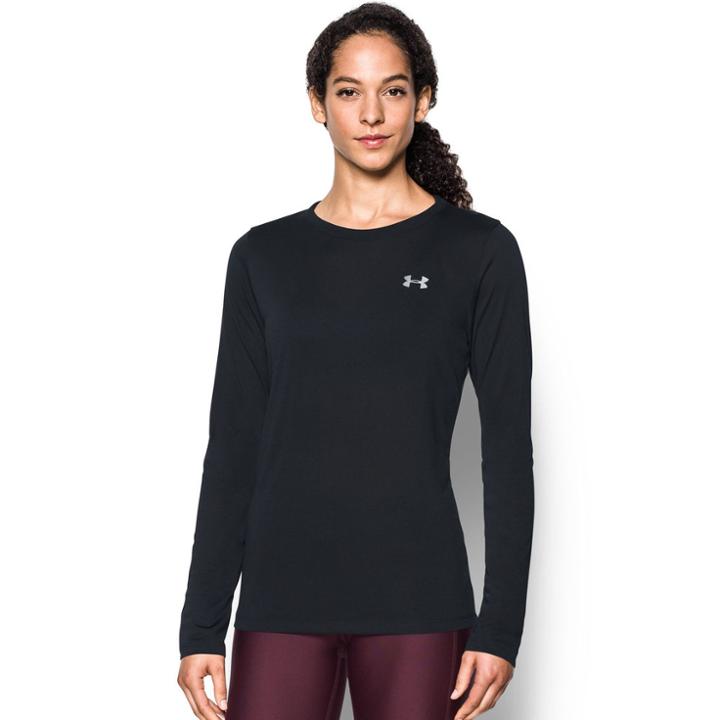 Women's Under Armour Tech Long Sleeve Top, Size: Small, Black