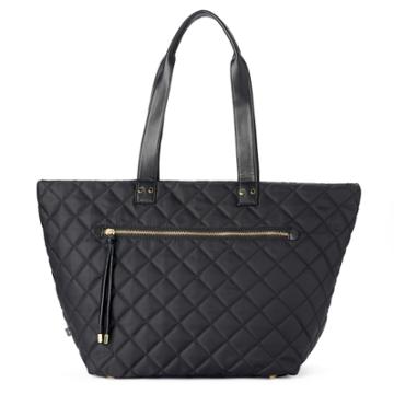 Utiliti Large Quilted Tote, Women's, Black