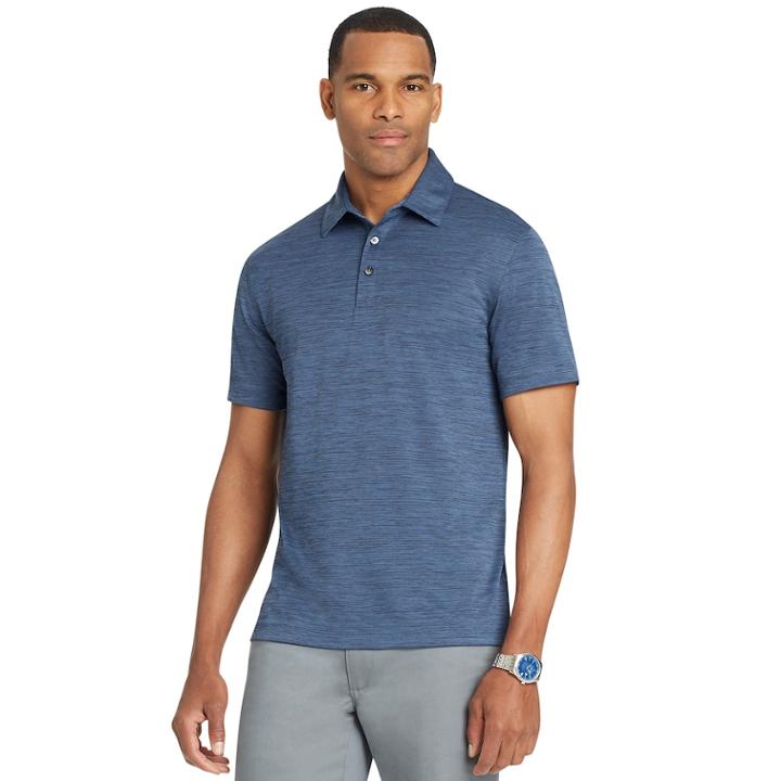 Men's Van Heusen Classic-fit Space-dyed Air Performance Polo, Size: Medium, Blue