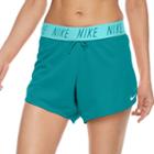 Women's Nike Dry Training Fold Over Shorts, Size: Medium, Blue Other