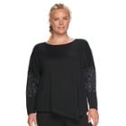 Plus Size Gaiam Karma Drop-shoulder Tunic, Women's, Size: 2xl, Black