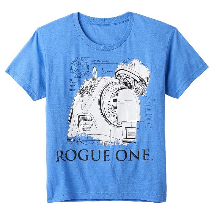 Boys 8-20 Rouge One: A Star Wars Story Schematic Tee, Boy's, Size: Small, Light Blue