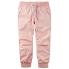 Girls 4-8 Carter's Poplin Jogger Pants, Girl's, Size: 4, Pink