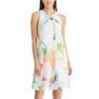 Women's Chaps Print A-line Dress, Size: 6, Natural